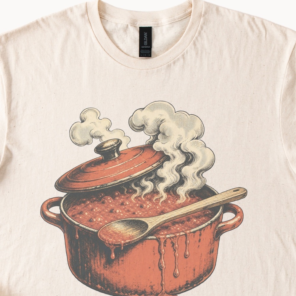 Sunday Gravy Don't Call It Sauce Bubbling Pot Tee